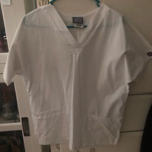 White scrub set